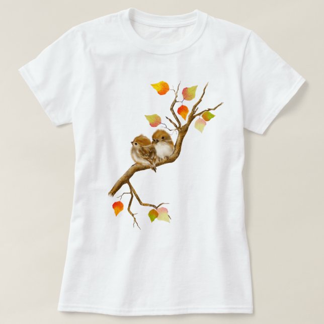 T-shirt Bébé mignon Oiseaux (Design devant)