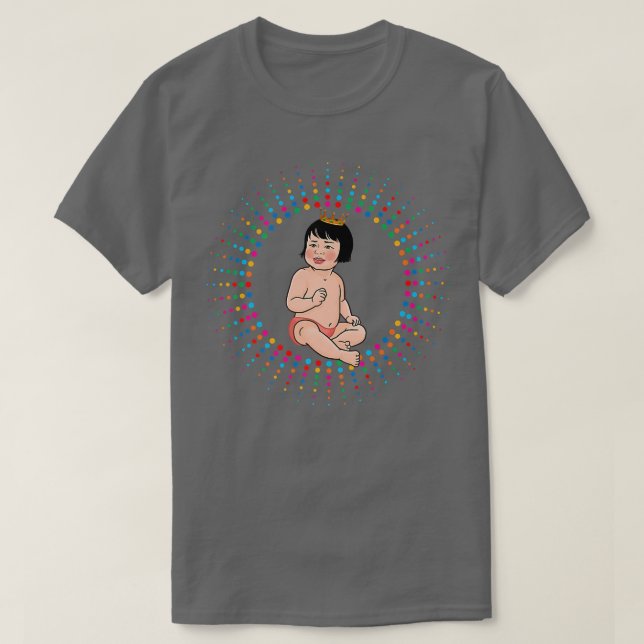 T-shirt Bébé mignonne fille enceinte maman papa Baby showe (Design devant)