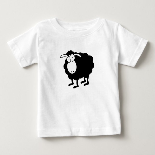 T-shirt bébé mouton noir (Devant)