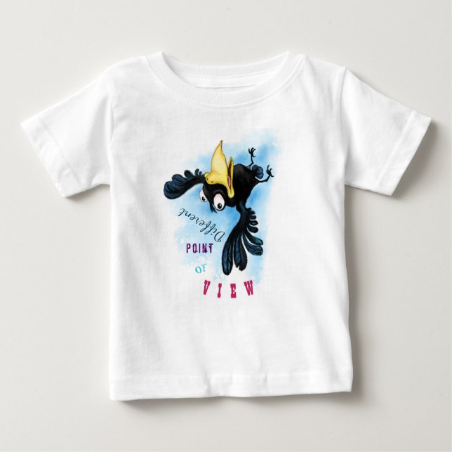 T-shirt Bébé Oiseau drôle (Devant)