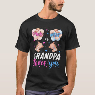 T-shirt Bébé ours rose ou bleu grand-père vous aime Genre 