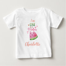 T-shirt bébé pastèque Un dans un t-shirt fille mel