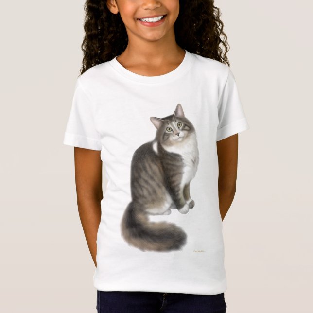 T-Shirt Bébé pelucheux de filles de chat de Duffy - (Devant)