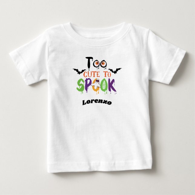 T-shirt bébé personnalisé, Halloween, cadeau bébé  (Devant)