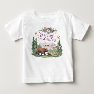 T-Shirt bébé personnalisé pour la 1ère fête des mè