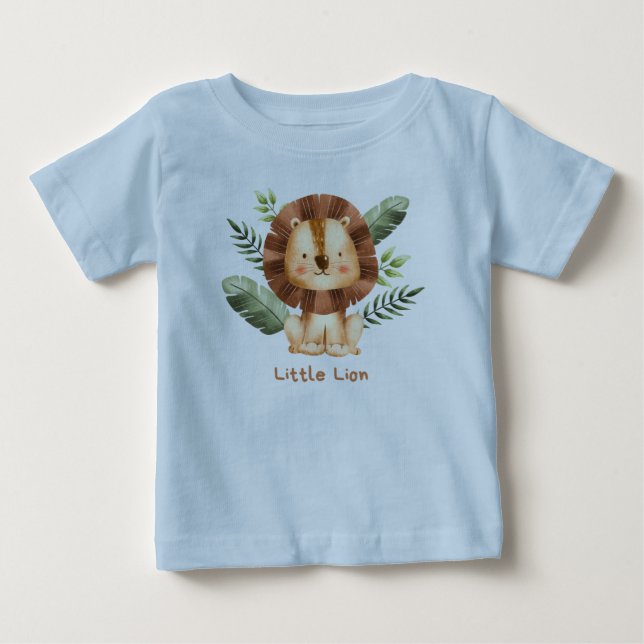 T-shirt bébé petit Lion : adorable Lion Desi Brown (Devant)