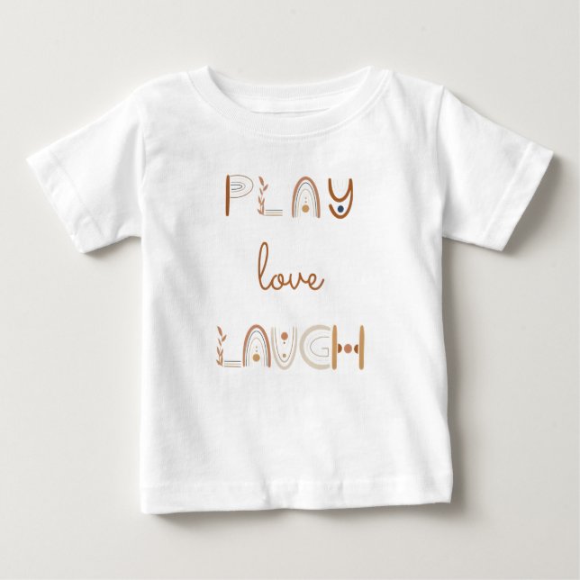 T-shirt bébé Play Love Laugh (Devant)