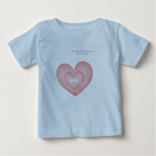 T-Shirt bébé pour le premier anniversaire "ONE" av