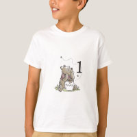 T-shirt bébé premier anniversaire aquarelle person