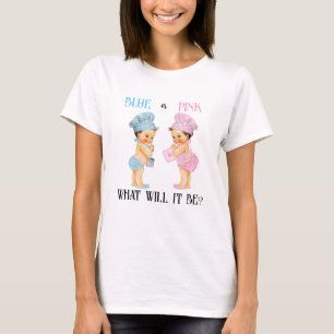 T-shirt Bébé Q Chef Bébés Révélation du sexe Bleu ou Rose
