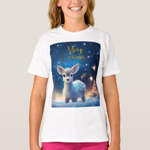 T-shirt Bébé Reindeer avec joyeux voeux de Noël