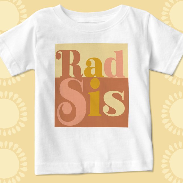 T-Shirt Bébé Rétro Grande Sœur Rad (Créateur téléchargé)