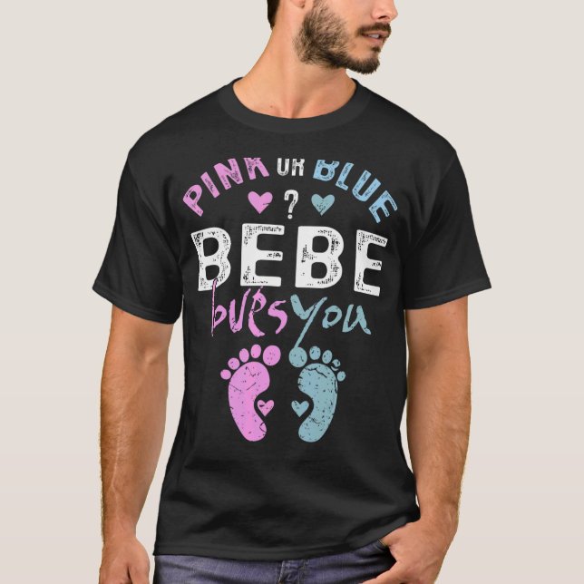 T-shirt Bebe rose ou bleu vous aime grand-mère pour grand- (Devant)