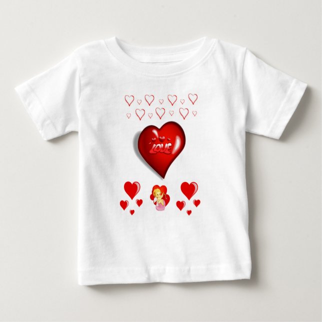T-shirt bébé Saint Valentin (Devant)