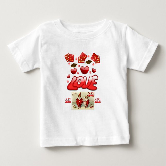 T-shirt bébé Saint Valentin (Devant)