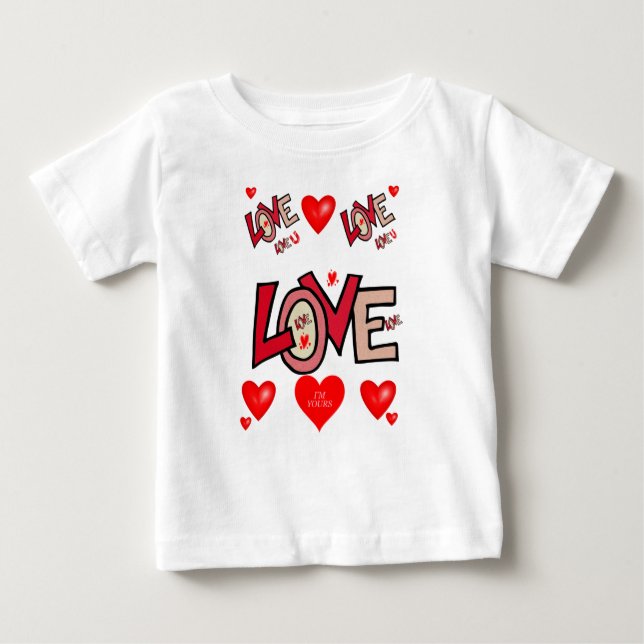 T-shirt bébé Saint Valentin (Devant)