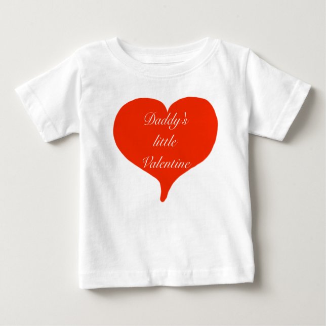 T-shirt bébé Saint Valentin de papa (Devant)