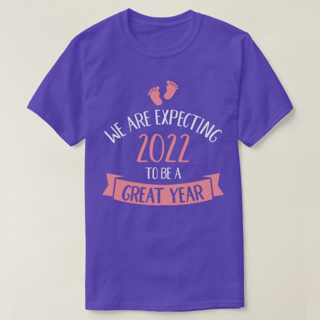 T-shirt Bébé s'attendant à ce que 2022 soit une grande ann (Design devant)