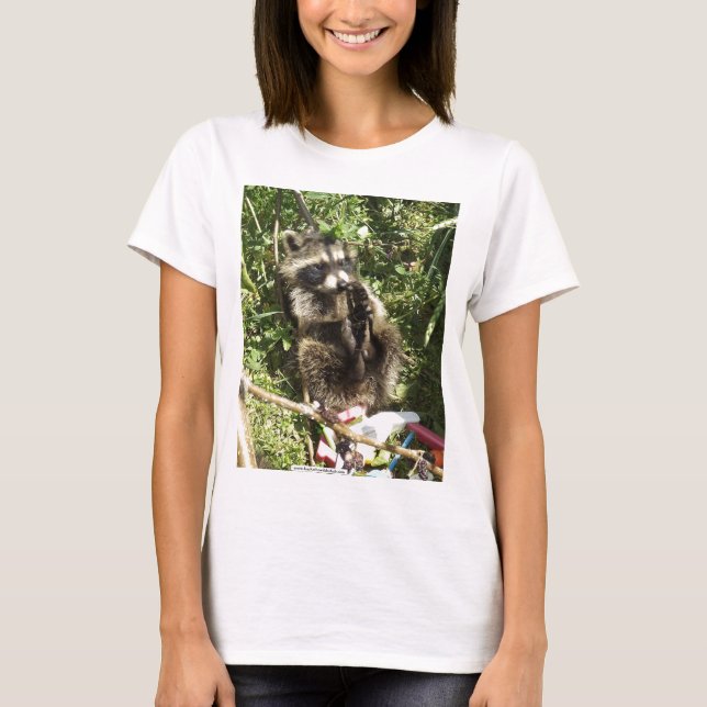 T-shirt Bébé secouru et remis en état de raton laveur (Devant)
