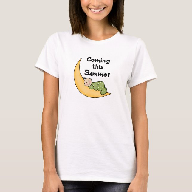 T-shirt Bébé sur la lune été (Devant)