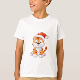 T-shirt Bébé Tigre de Noël