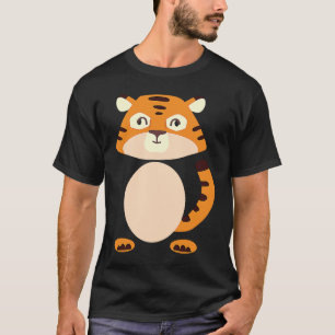 T-shirt Bébé Tigre Orange Chat Kitty Halloween