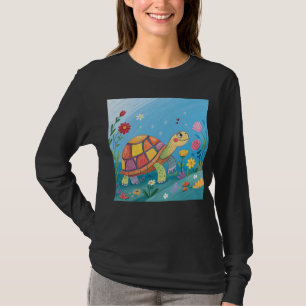 T-shirt Bébé Tortue Dessinée