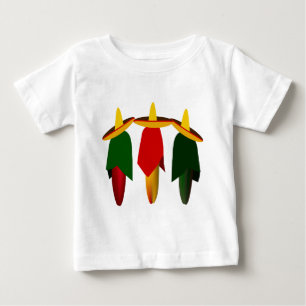 T-shirt bébé trois poivrons chauds Amigo