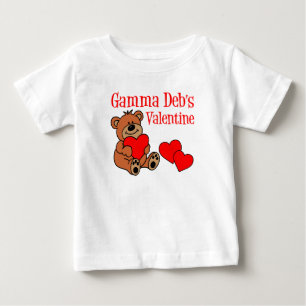 T-shirt bébé Valentine personnalisé Gamma Deb