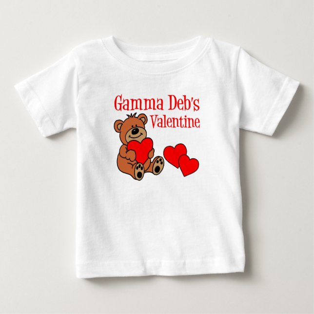 T-shirt bébé Valentine personnalisé Gamma Deb (Devant)