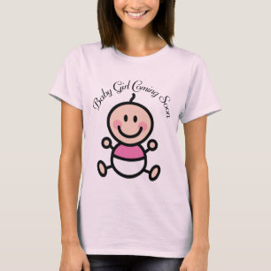 T-shirt Bébé venant bientôt chiffre MaternityTee de bâton