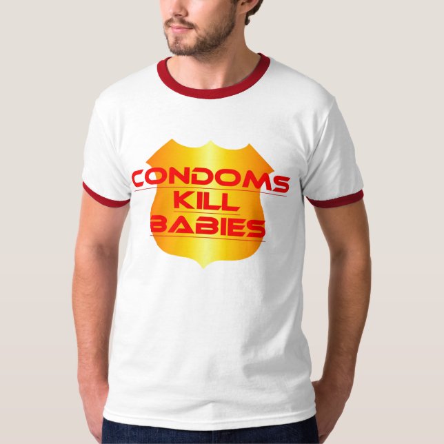 T-SHIRT BÉBÉS DE MISE À MORT DE PRÉSERVATIFS (Devant)