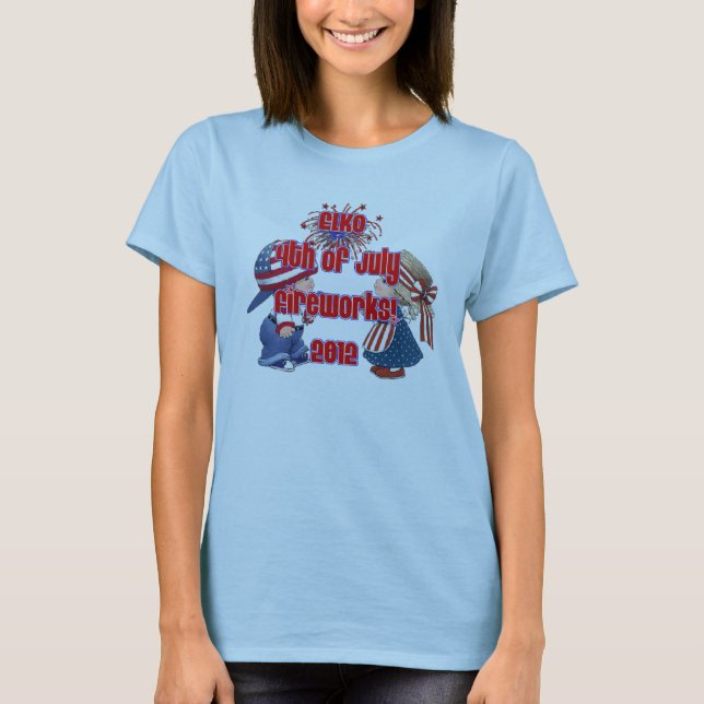 T-shirt Bébés d'Elko 4 juillet (Devant)