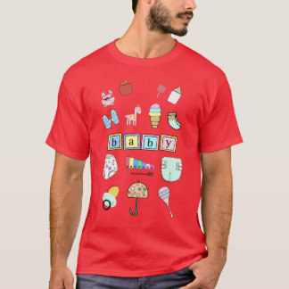T-shirt Bébés superbes d'adulte du rouge | d'ABDL | |