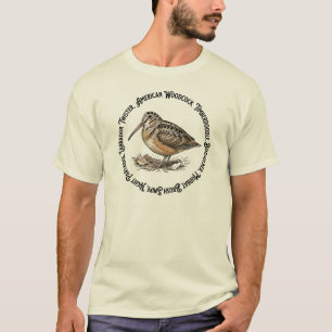 T-shirt Bécasse d'Amérique - Illustration Vintage