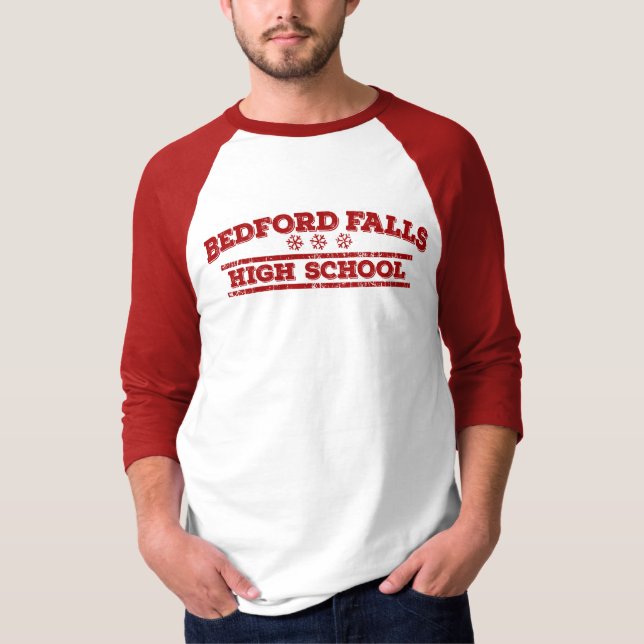 T-shirt Bedford Falls High School Christmas T Shirt (Devant)