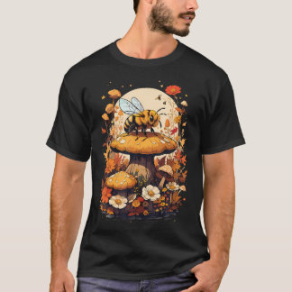 T-shirt Bee Aesthetic Cottagecore Fairycore Floral Fungi M