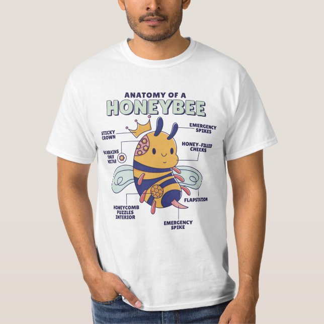 T-SHIRT BEE ANATOMY CUTE (Devant)