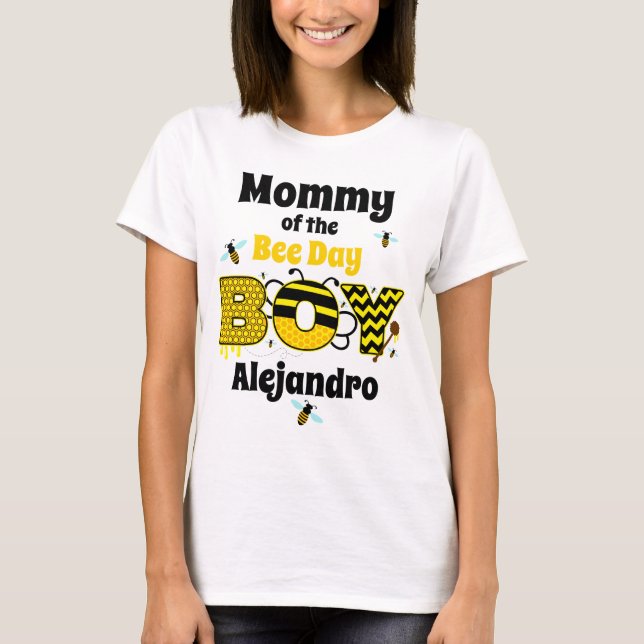 T-shirt Bee Birthday Boy maman (Devant)