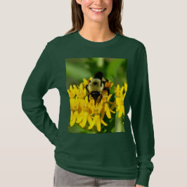 T-shirt Bee Feasting on Butterfly Weed Wildflowers