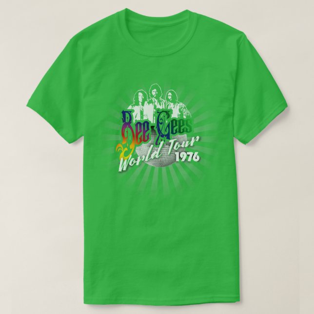 T-shirt Bee Gees World Tour 1976 (Design devant)