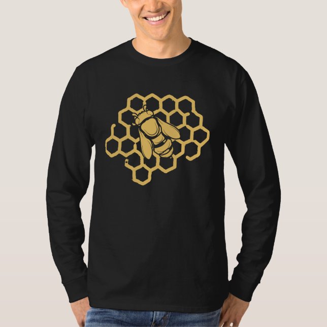 T-shirt Bee Honeycomb  Beekeeping Beekeeper Bees (Devant)