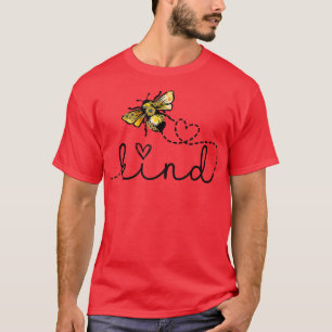 T-shirt Bee Kind Sunflower Heart Kindness School Enseignan