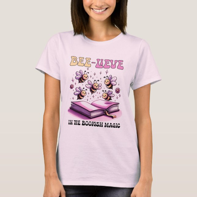 T-shirt Bee-Lieve dans la magie des livres (Devant)