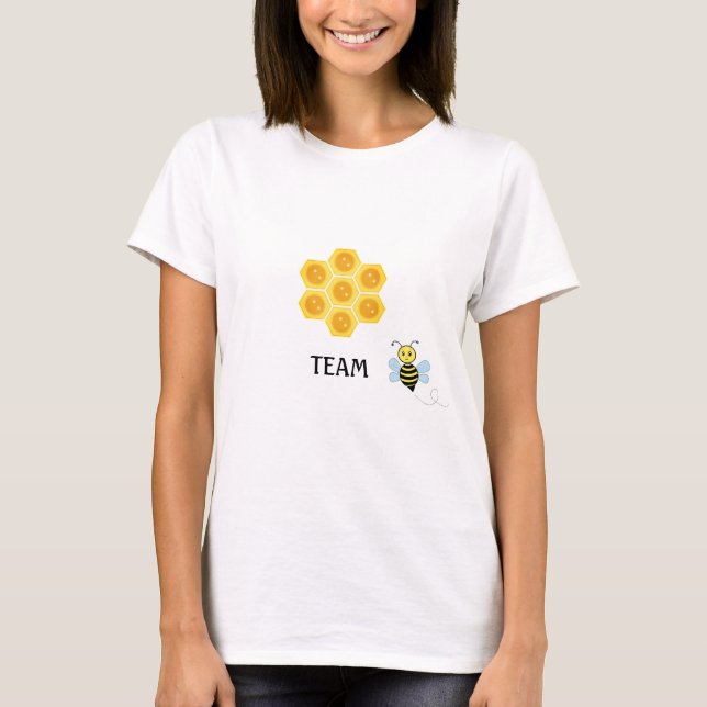 T-shirt Bee Team et Honeycomb (Devant)