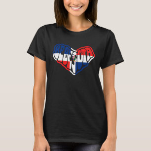 T-shirt Beentita Dominicaine Drapeau No Eres Bebecita Eres