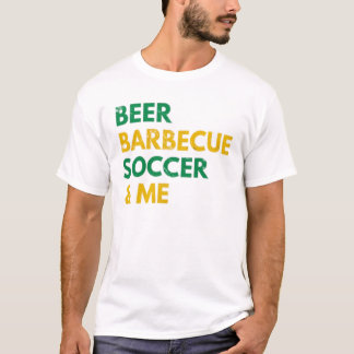 T-shirt Beer Barbecue Soccer And Me Funny Brazil