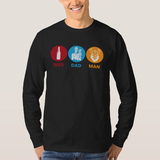T-shirt Beer Dad Man I Beard Carrier Father Viking Father  (Devant)