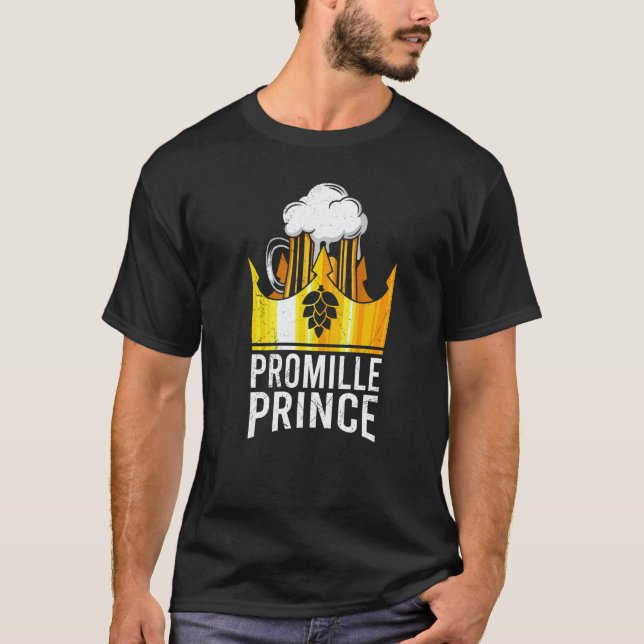 T-shirt Beer drinker promille prince Malle party festival (Devant)