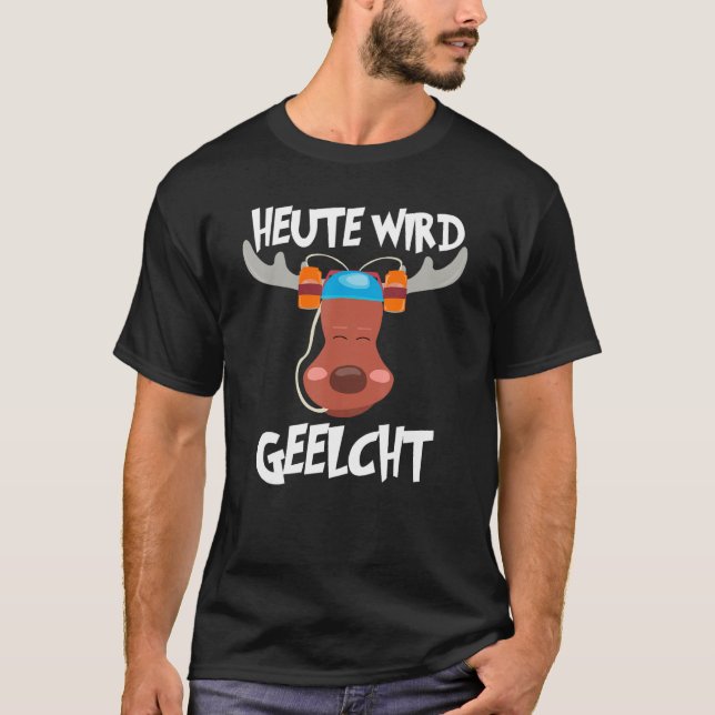 T-shirt Beer Helmet Elk Motif  Beer Drinker Beer Suff Melt (Devant)